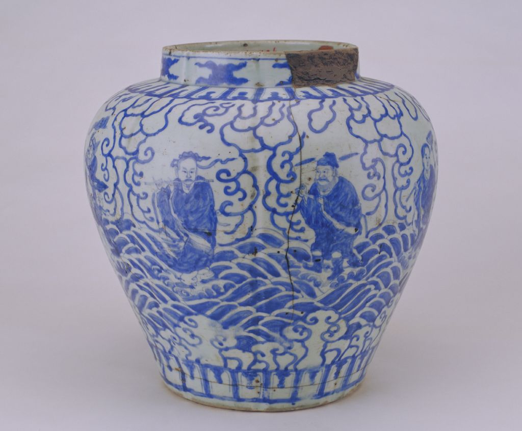 图片[2]-Blue and white eight immortals pot-China Archive